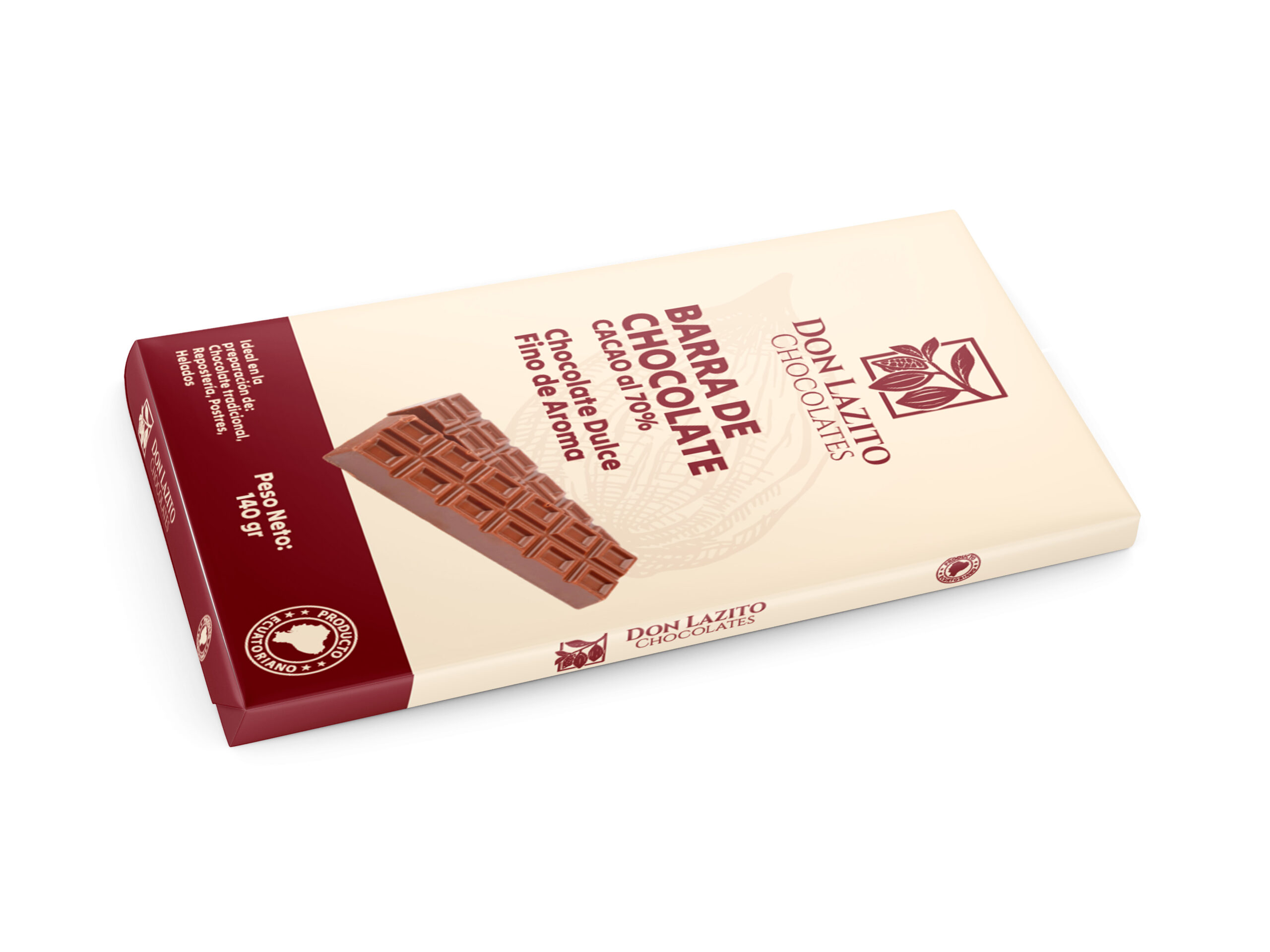 Barra De Chocolate 70% Cacao 140gr