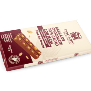 Barra De Chocolate 70% Cacao Con Maní 40gr